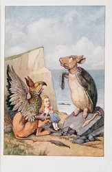 Die Falsche Suppenschildkröte und der Greif, aus Lewis Carrolls (1832-98) „Alice im Wunderland“ und „Alice hinter den Spiegeln und was sie dort fand“, veröffentlicht 1911